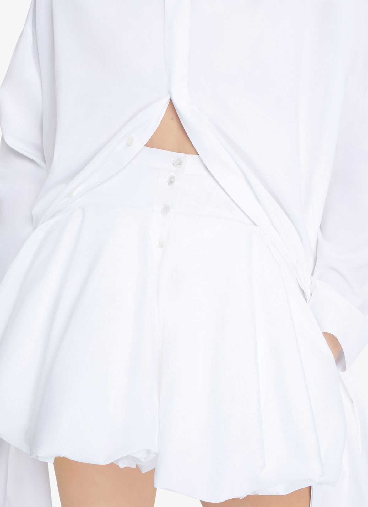 POPLIN BALL SKIRT ALAÏA WHITE POPLIN BALL SKIRT